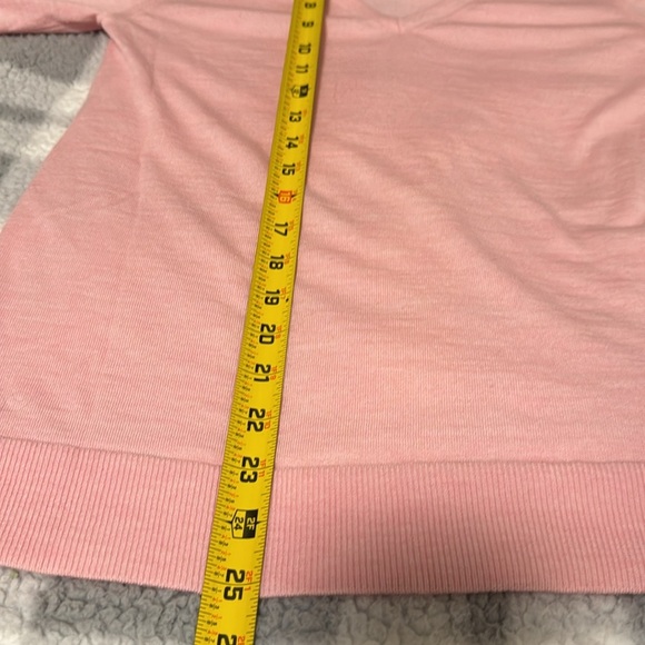 Banana Republic VNeck Sweater Womens Medium 100% Merino Wool Pink Girlcore Soft - Picture 10 of 10